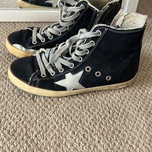 Golden goose hi top sneakers - black